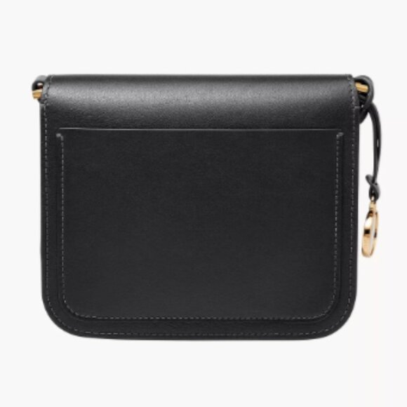 NWT FOSSIL Lennox Flap Leather Crossbody Bag Black MSRP $280 - Picture 6 of 15